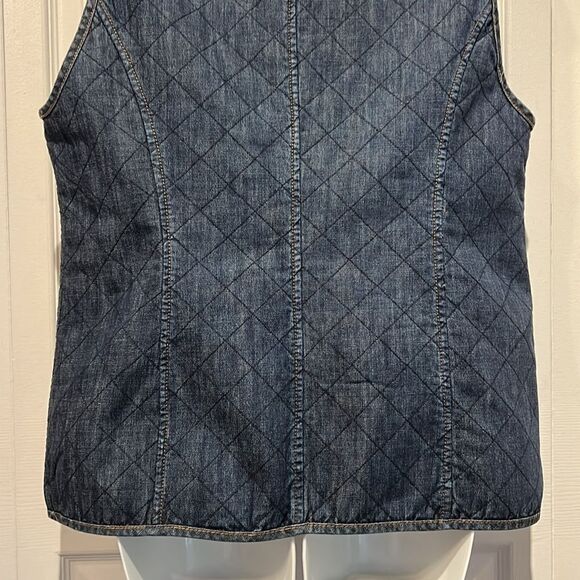 Denver Hayes Blue Denim Quilted Zip Up Vest Size L‎ - Picture 7 of 10
